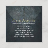 YOGA Instructor Meditation Pose Bodhi Leaf Cutting Quadratische Visitenkarte (Rückseite)