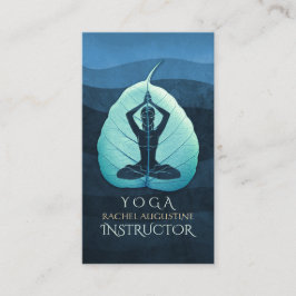 YOGA Instructor Meditation Pose Bodhi Leaf Cutting Terminkarte