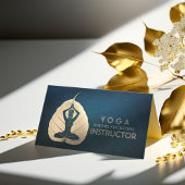 YOGA Instructor Meditation Pose Bodhi Leaf Cutting Visitenkarte