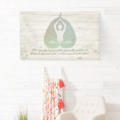 Yoga Instructor Meditation Pose Bodhi Leaf Quotes Banner (Insitu)