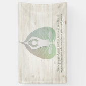 Yoga Instructor Meditation Pose Bodhi Leaf Quotes Banner (Vertikal)