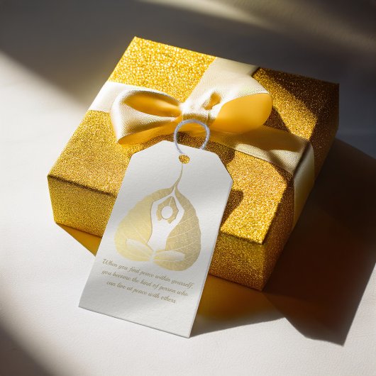 Yoga Instructor Meditation Pose Bodhi Leaf Quotes Geschenkanhänger