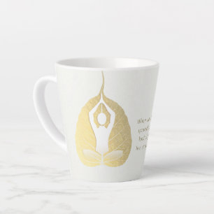 Yoga Instructor Meditation Pose Bodhi Leaf Quotes Milchtasse