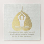 Yoga Instructor Meditation Pose Bodhi Leaf Quotes  Puzzle (Vertikal)