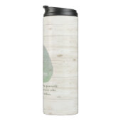 Yoga Instructor Meditation Pose Bodhi Leaf Quotes Thermosbecher (Nach rechts gedreht)