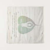 Yoga Instructor Meditation Pose Bodhi Leaf Quotes Wandteppich (Vorderseite (Horizontal))