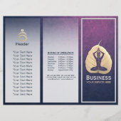 YOGA Instructor Meditation Pose Bodhi Leaf TriFold (Vorderseite)