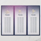 YOGA Instructor Meditation Pose Bodhi Leaf TriFold (Rückseite)