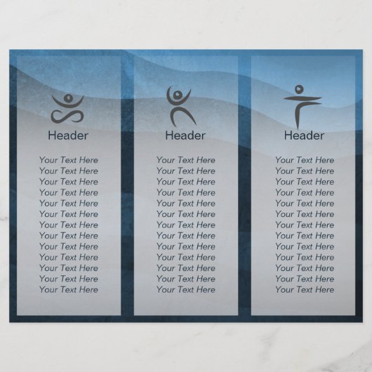 YOGA Instructor Meditation Pose Bodhi Leaf TriFold (Rückseite)