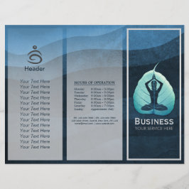 YOGA Instructor Meditation Pose Bodhi Leaf TriFold