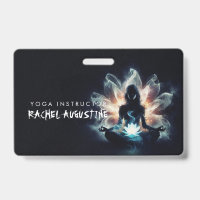 Yoga Instructor Meditation Pose Glühen Mist Lotus