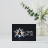 Yoga Instructor Meditation Pose Glühen Mist Lotus Empfehlungskarte (Stehend Vorderseite)