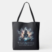 Yoga Instructor Meditation Pose Glühen Mist Lotus Tasche (Rückseite)