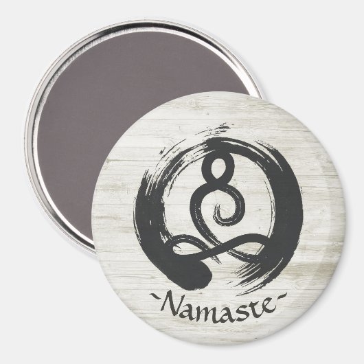 Yoga Instructor Meditation Pose Healer ZEN Symbol Magnet (Vorderseite/Rückseite)
