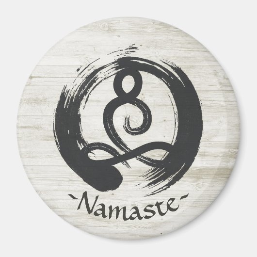 Yoga Instructor Meditation Pose Healer ZEN Symbol Magnet (Vorne)