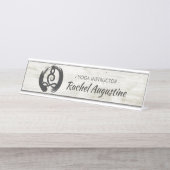 Yoga Instructor Meditation Pose Healer ZEN Symbol Schreibtischnamensplakette (Vorderseite )
