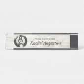 Yoga Instructor Meditation Pose Healer ZEN Symbol Schreibtischnamensplakette (Vorderseite )