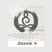 Yoga Instructor Meditation Pose Heiler ZEN Quotes Aufkleber (Blatt)