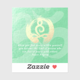 Yoga Instructor Meditation Pose Heiler ZEN Quotes Aufkleber