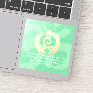 Yoga Instructor Meditation Pose Heiler ZEN Quotes Aufkleber