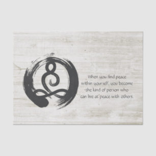 Yoga Instructor Meditation Pose Heiler ZEN Quotes Seidenpapier