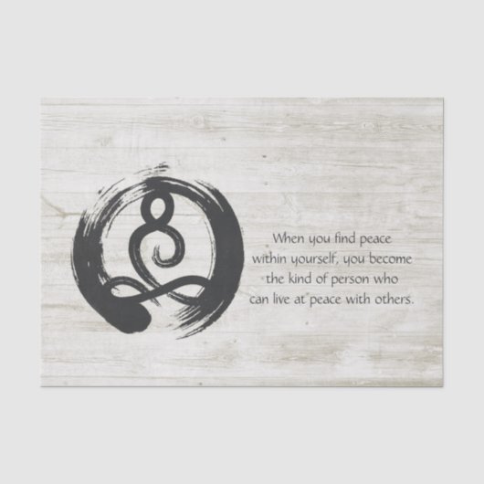 Yoga Instructor Meditation Pose Heiler ZEN Quotes Seidenpapier (Vorderseite)