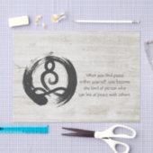 Yoga Instructor Meditation Pose Heiler ZEN Quotes Seidenpapier (Handwerk)