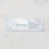 Yoga Instructor Meditation Pose Om Sign Wasserfarb Mini Visitenkarte (Rückseite)