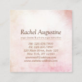 Yoga Instructor Meditation Pose Om Sign Wasserfarb Quadratische Visitenkarte (Rückseite)