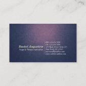 Yoga Instructor Meditation Pose OM Symbol Lila Visitenkarte (Rückseite)