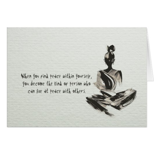 Yoga Instructor Meditation Pose Schlaganfall Zitat (Vorderseite (Horizontal))