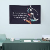 Yoga Instructor Meditation Pose Schlaganfall Zitat Banner (Messeveranstaltung)
