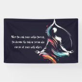 Yoga Instructor Meditation Pose Schlaganfall Zitat Banner (Horizontal)