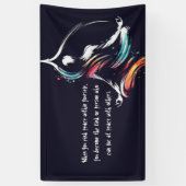 Yoga Instructor Meditation Pose Schlaganfall Zitat Banner (Vertikal)