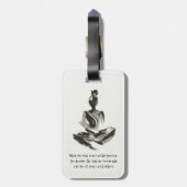 Yoga Instructor Meditation Pose Schlaganfall Zitat Gepäckanhänger (Rückseite vertikal)