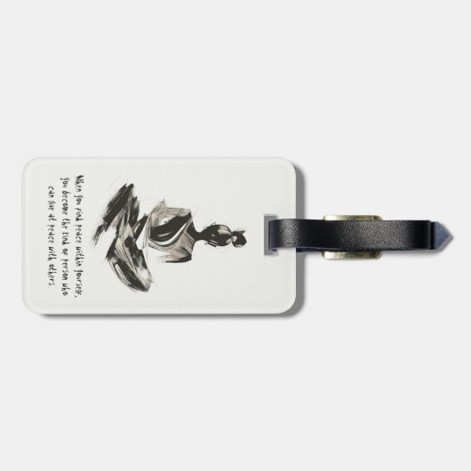 Yoga Instructor Meditation Pose Schlaganfall Zitat Gepäckanhänger (Rückseite horizontal)