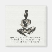 Yoga Instructor Meditation Pose Schlaganfall Zitat Magnet (Vorne)
