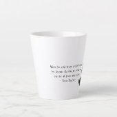 Yoga Instructor Meditation Pose Schlaganfall Zitat Milchtasse (Vorderseite)