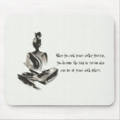 Yoga Instructor Meditation Pose Schlaganfall Zitat Mousepad (Vorne)