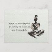 Yoga Instructor Meditation Pose Schlaganfall Zitat Postkarte (Vorderseite)