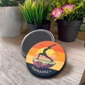 Yoga Instructor Meditation Pose Sun Flying Island Magnet