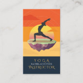Yoga Instructor Meditation Pose Sun Flying Island Visitenkarte (Vorderseite)