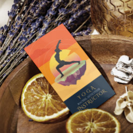 Yoga Instructor Meditation Pose Sun Flying Island Visitenkarte