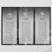 Yoga Instructor Meditation Pose Tri-Fold Broschüre (Hinten)