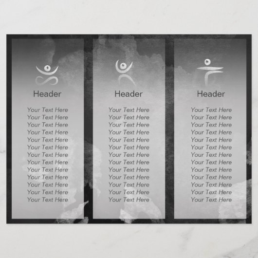 Yoga Instructor Meditation Pose Tri-Fold Broschüre (Hinten)