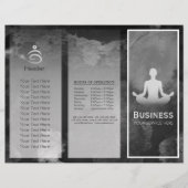 Yoga Instructor Meditation Pose Tri-Fold Broschüre (Vorne)