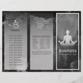 Yoga Instructor Meditation Pose Tri-Fold Broschüre (Vorne)