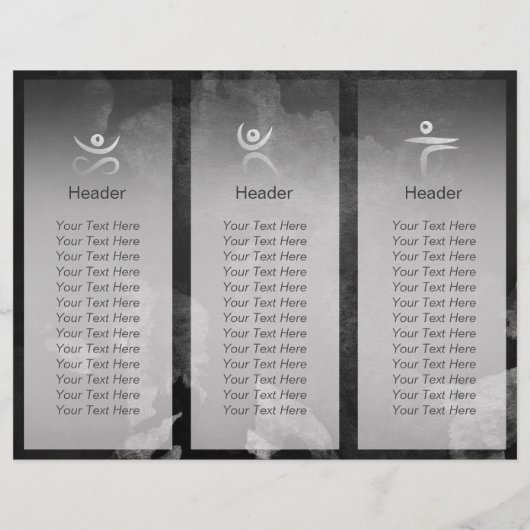 Yoga Instructor Meditation Pose Tri-Fold Broschüre (Hinten)