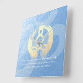 Yoga Instructor Meditation Pose Zen OM Kurse Quadratische Wanduhr (Winkel)