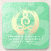 Yoga Instructor Meditation Pose Zen OM Kurszeichen Getränkeuntersetzer (Vorderseite)